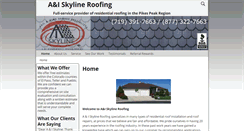 Desktop Screenshot of aiskylineroofing.com