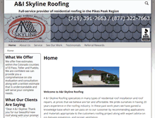 Tablet Screenshot of aiskylineroofing.com